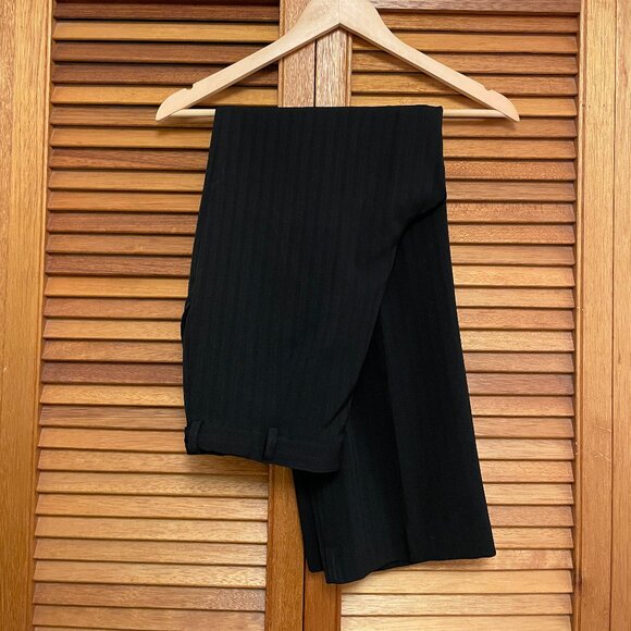 Vintage Black Pinstripe High Rise Trousers - Picture 3 of 3